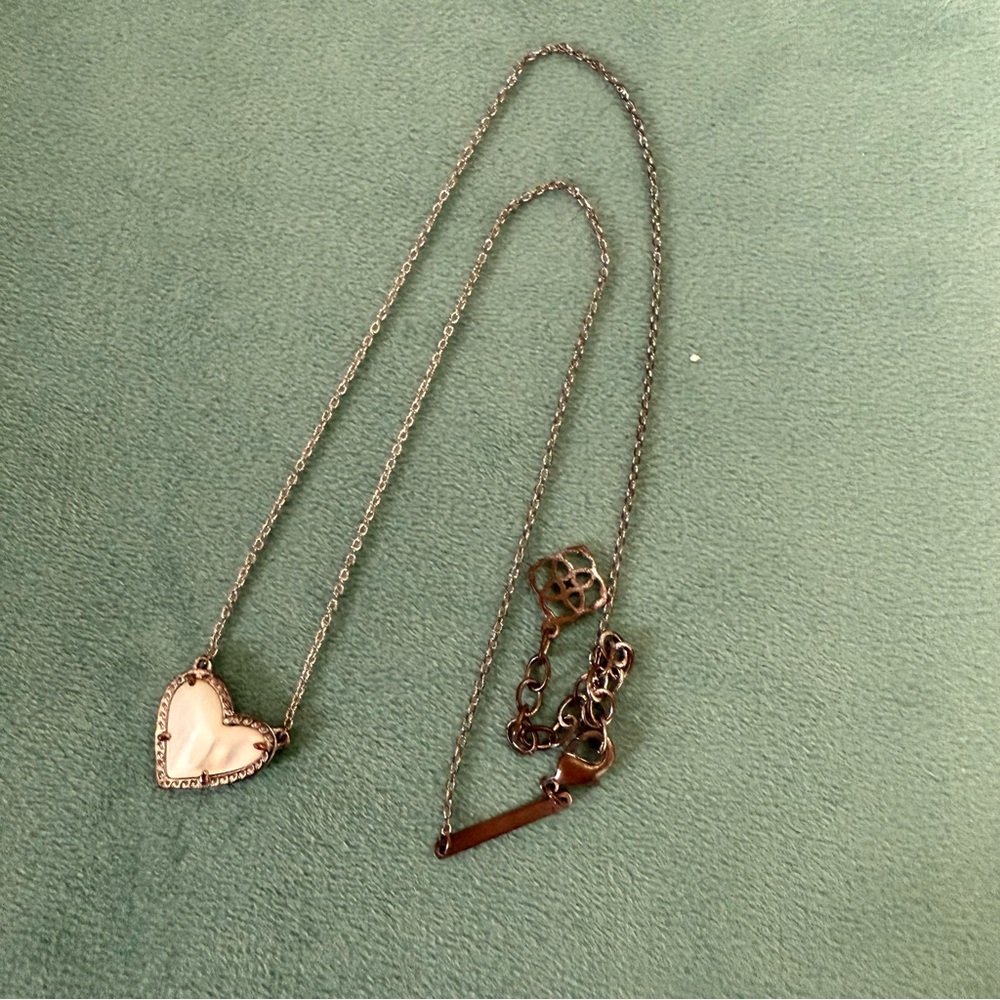 Kendra Scott Silver Heart Necklace